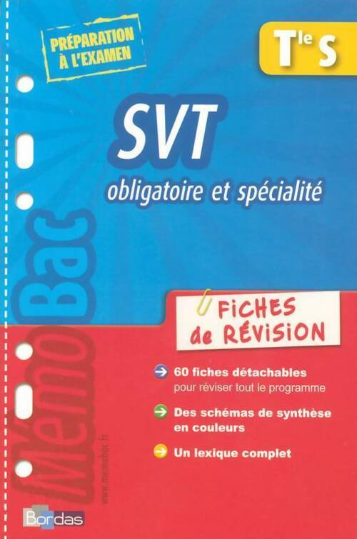 Sciences de la vie et de la terre Terminale S. Fiches de révision - Henriette Homassel - Livre