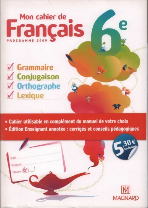 Mon cahier de français 6e - Collectif - Livre