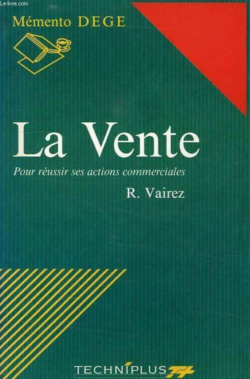 La vente - Richard Vairez - Livre