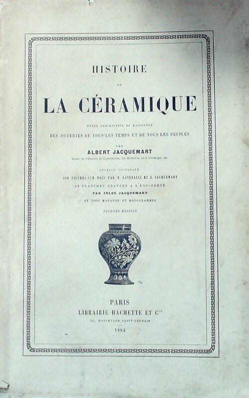 Histoire de la céramique - Albert Jacquemart - Livre