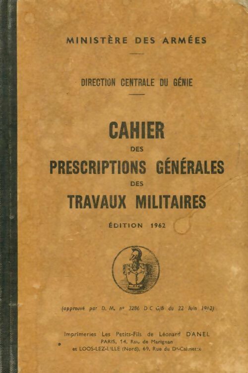 Cahier des prescriptions générales des travaux militaires - Collectif - Livre