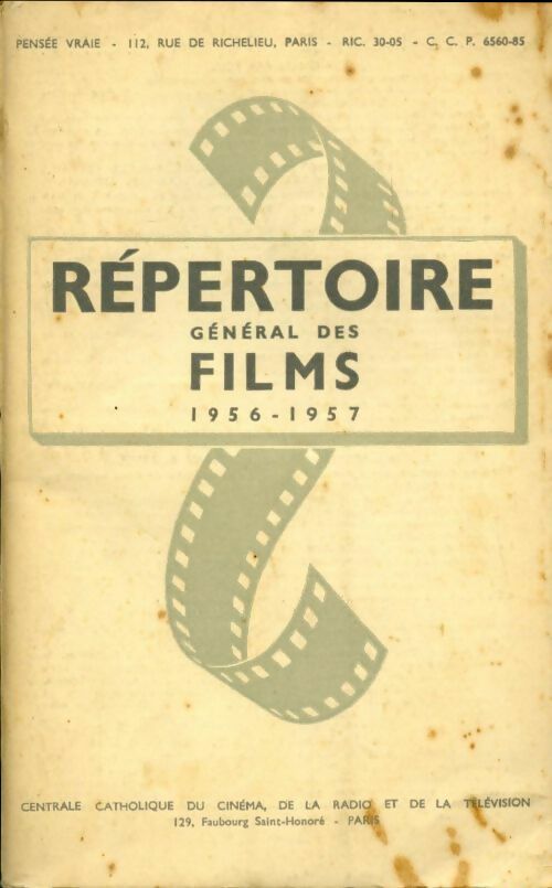 Répertoire général des films 1956-1957 - Collectif - Livre