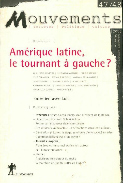 Mouvements n°47/48 : Amérique latine, le tournant à gauche - Collectif - Livre