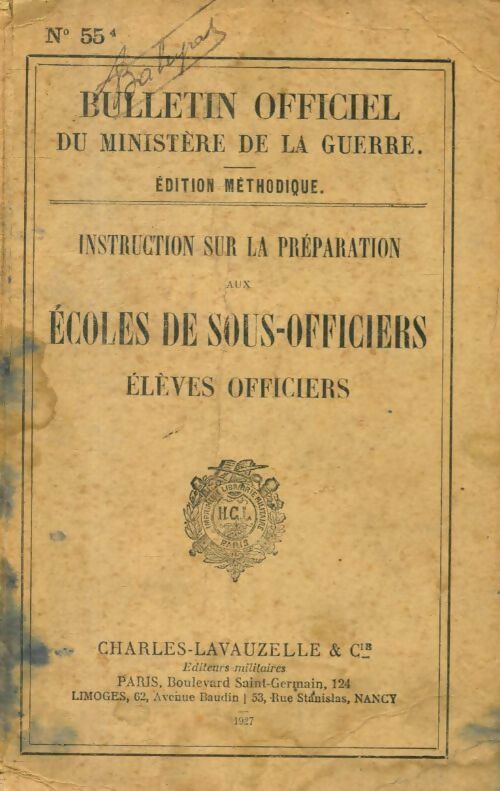 Instruction sur la préparation aux écoles des sous officiers - Collectif - Livre