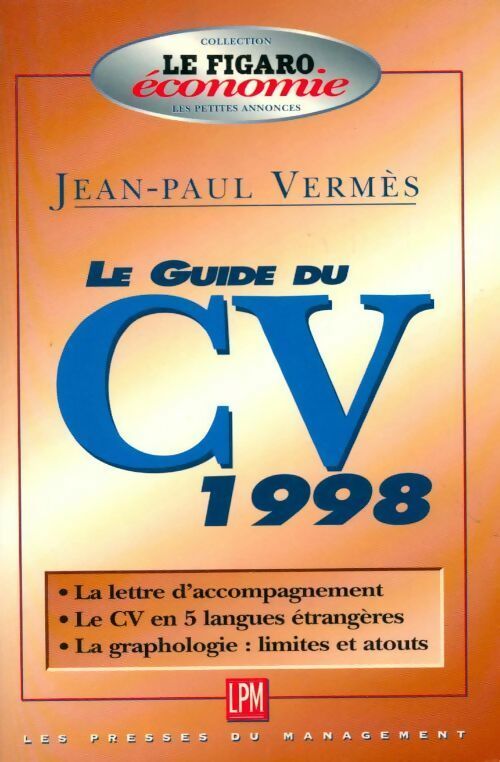 Le guide du CV 1998 - Jean-Paul Vermes - Livre