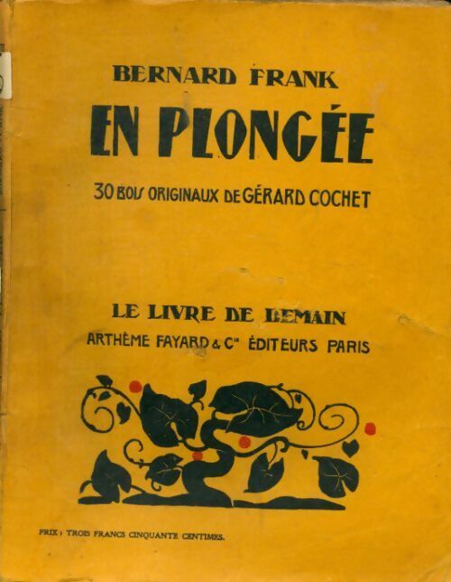 En plongée - Bernard Frank - Livre