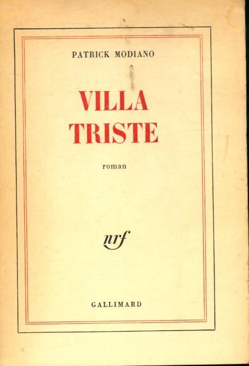 Villa triste - Patrick Modiano - Livre