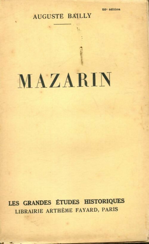 Mazarin - Auguste Bailly - Livre