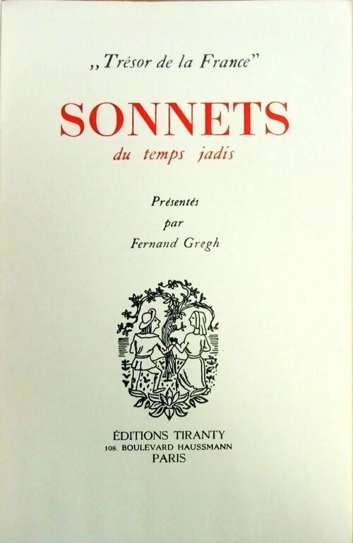 Sonnets du temps jadis - Fernand Gregh - Livre