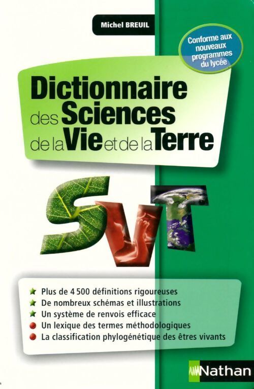 Dictionnaire des sciences de la vie et de la terre - Michel Breuil - Livre