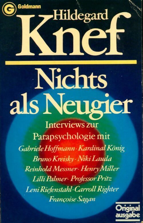 Nichts als neugier - Hildegard Knef - Livre
