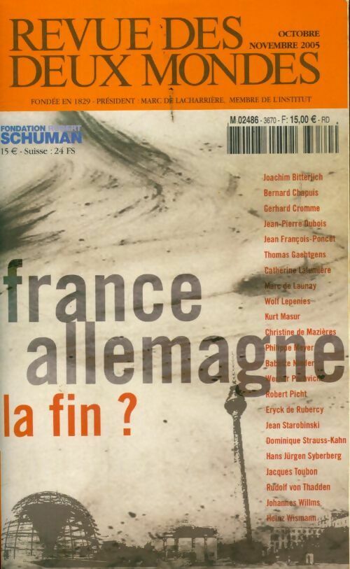 Revue des deux mondes Octobre- novembre 2005 - Collectif - Livre