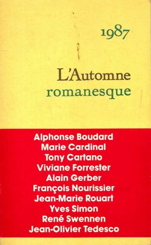 L'automne romanesque 1987 - Collectif - Livre