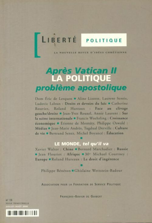 Liberté politique n°13 : Après Vatican II - Collectif - Livre
