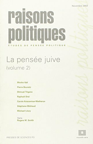 Raisons politiques n°8 : La pensée juive volume 2 - Collectif - Livre