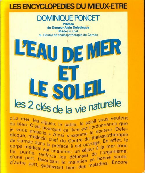L'eau de mer et le soleil - Dominique Poncet - Livre
