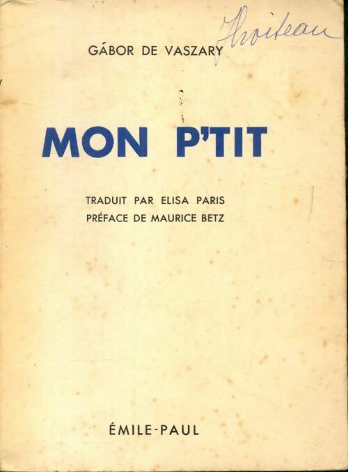 Mon p'tit - Gabor De Vaszary - Livre
