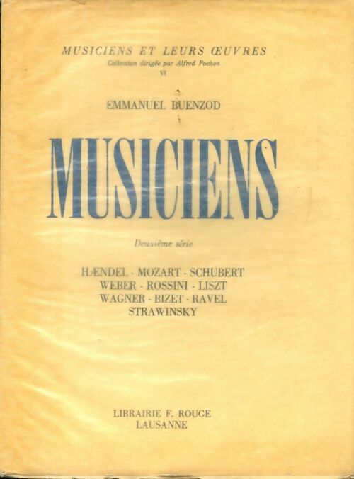  Musiciens deuxième série - Emmanuel Buenzod - Livre
