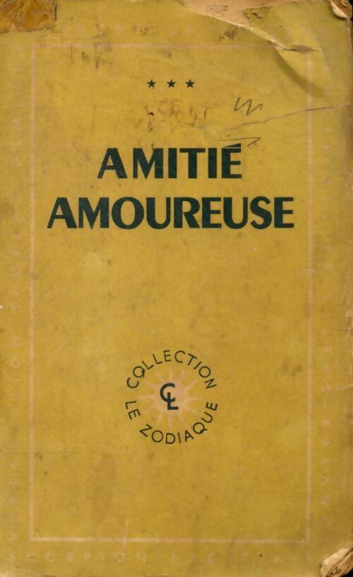 Amitié amoureuse - Inconnu - Livre
