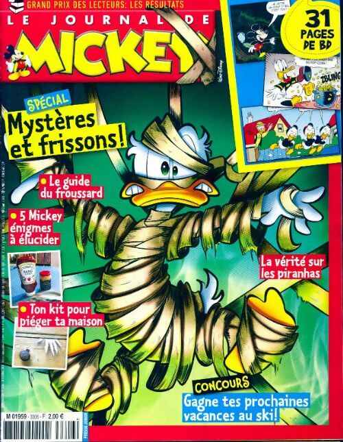 Le journal de Mickey n°3306 : Mystères et frissons - Collectif - Livre