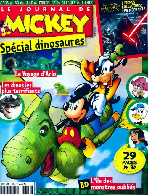 Le journal de Mickey n°3310 : Spécial dinosaures - Collectif - Livre