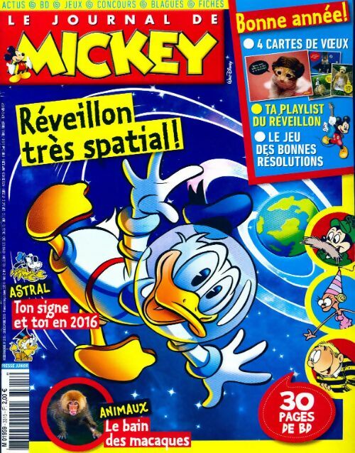 Le journal de Mickey n°3315 : Réveillon très spatial ! - Collectif - Livre