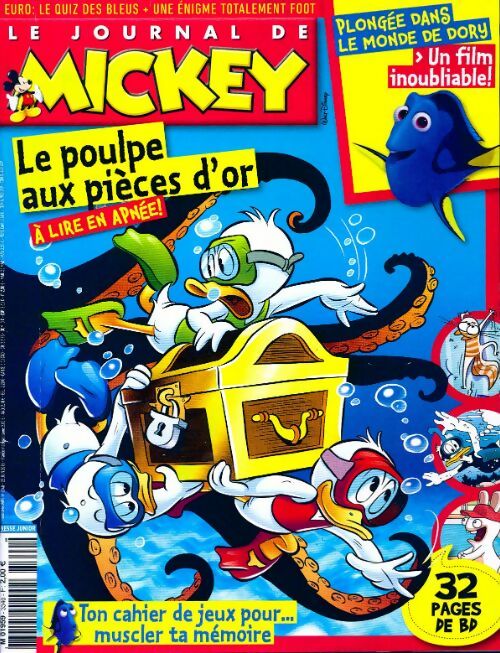 Le journal de Mickey n°3340 : Le poulpe aux pièces d'or - Collectif - Livre