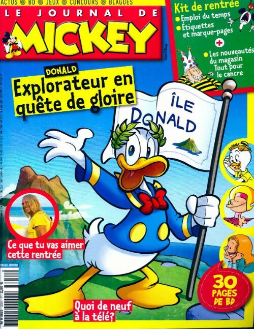 Le journal de Mickey n°3351 : Donald explorateur en quête de gloire - Collectif - Livre
