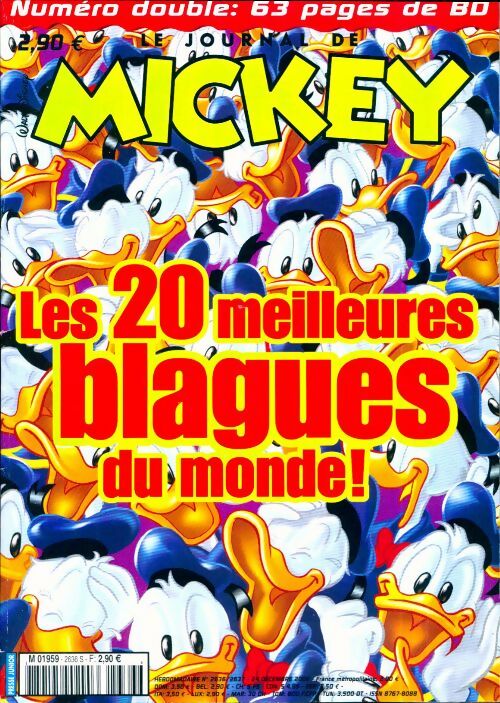 Le journal de Mickey n°2636-2637 : Les 20 meilleures blagues du monde ! - Collectif - Livre