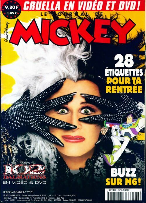 Le journal de Mickey n°2570 : 102 dalmatiens - Collectif - Livre