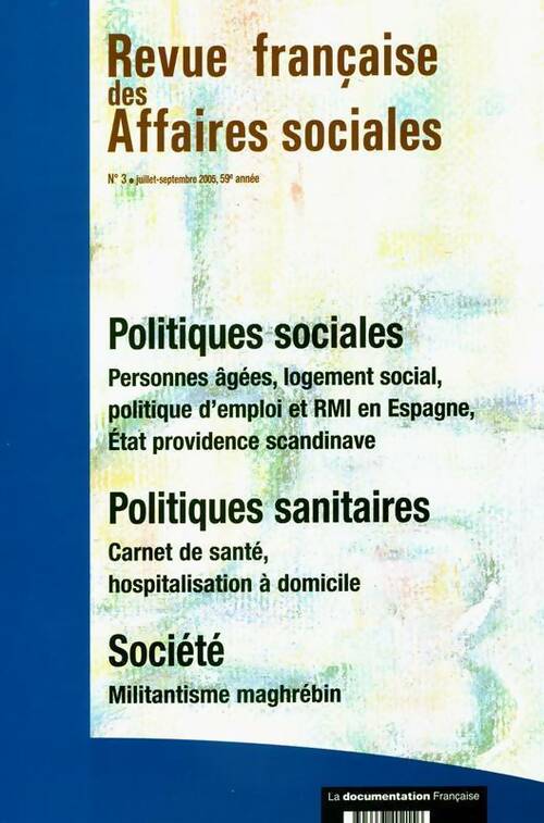 Revue française des affaires sociales n°3 - Collectif - Livre