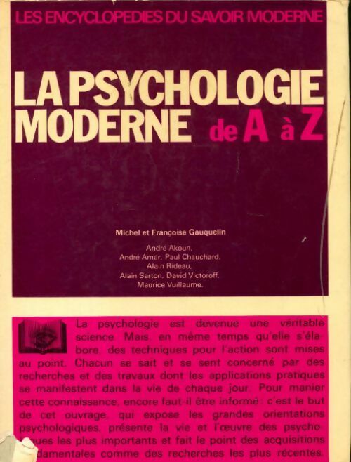 La psychologie moderne de A à Z - Collectif - Livre