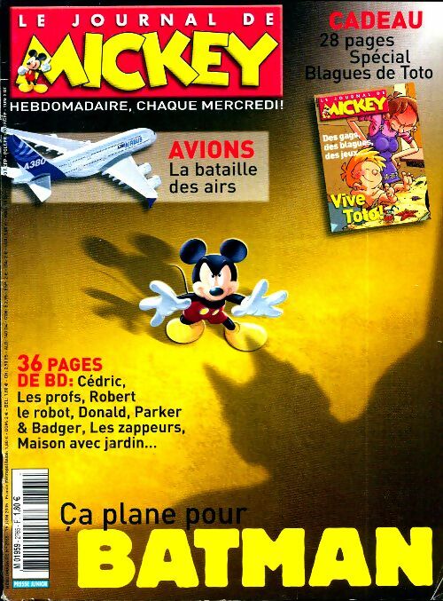 Le journal de Mickey n°2765 : Ca plane pour Batman - Collectif - Livre