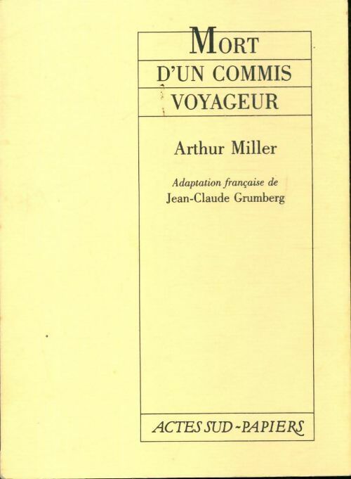 Mort d'un commis voyageur - Arthur Miller - Livre