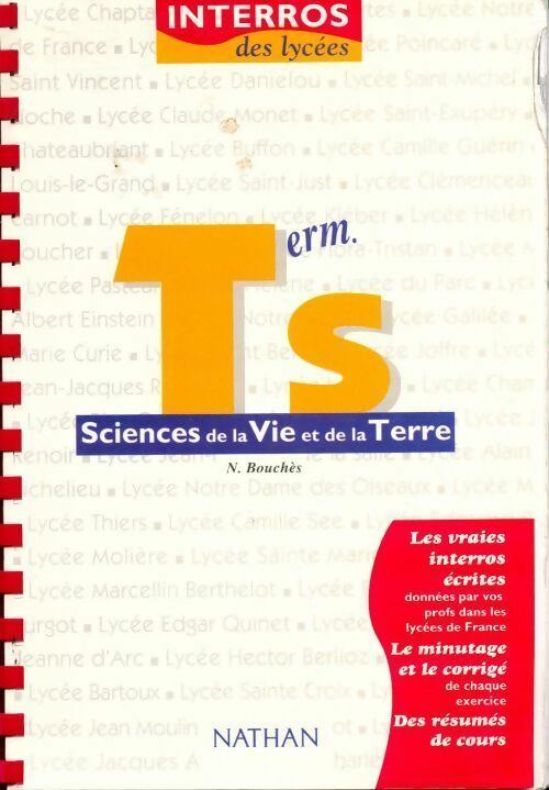 Sciences de la vie et de la terre Terminale S - N. Bouchés - Livre