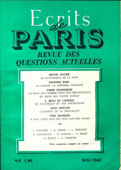 Ecrits de Paris n°204 - Collectif - Livre