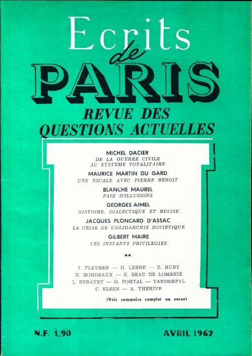 Ecrits de Paris n°203 - Collectif - Livre