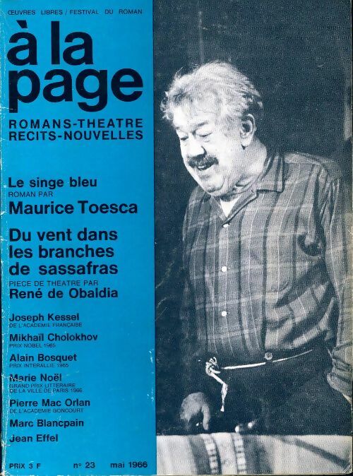 A la page n°23 : Le singe bleu / Du vent dans les branches de sasafras - Collectif - Livre