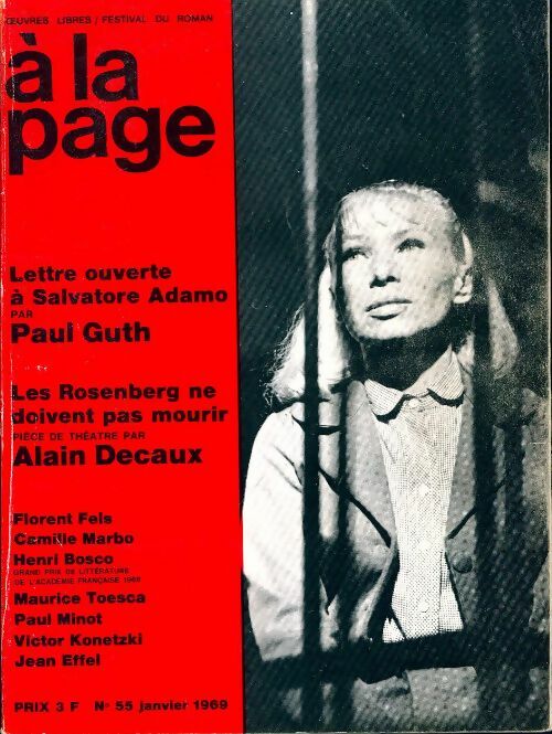 A la page n°55 : Lettre ouverte à Salvator Adamo / Les Rosenberg ne doivent pas mourir - Collectif - Livre