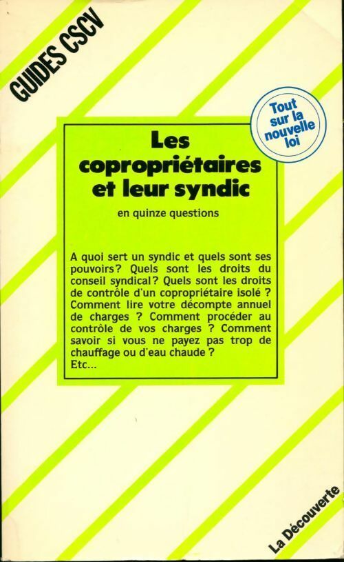 Les copropriétaires et leur syndic - Collectif - Livre