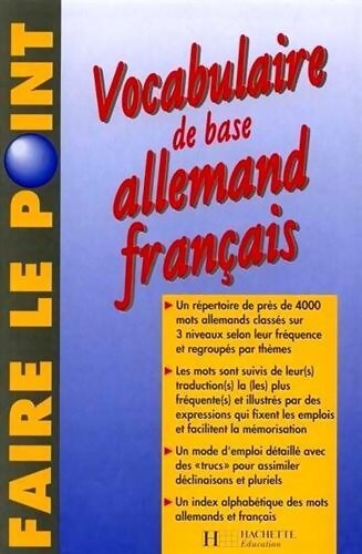 Vocabulaire de base allemand français - Collectif - Livre
