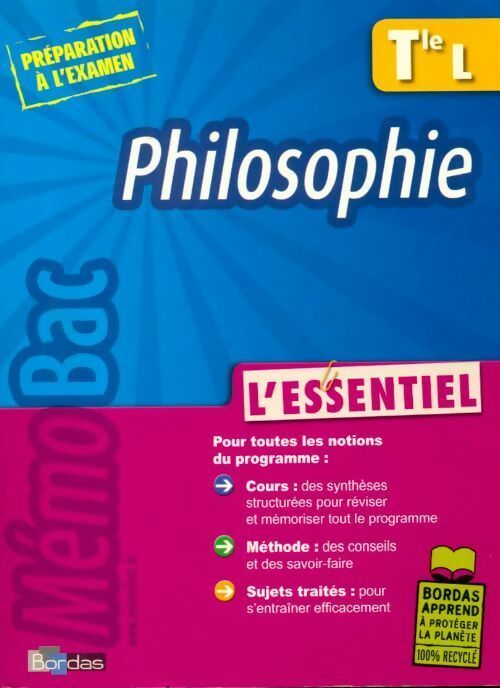Philosophie Terminale L - Astrid Damier - Livre