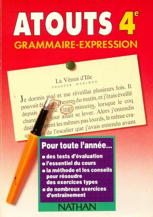 Atouts 4e grammaire expression - Roseline Bénard - Livre