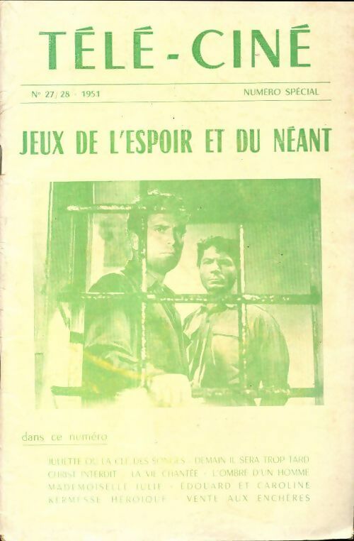Télé-ciné n°27-28 : Jeux de l'espoir et du néant - Collectif - Livre