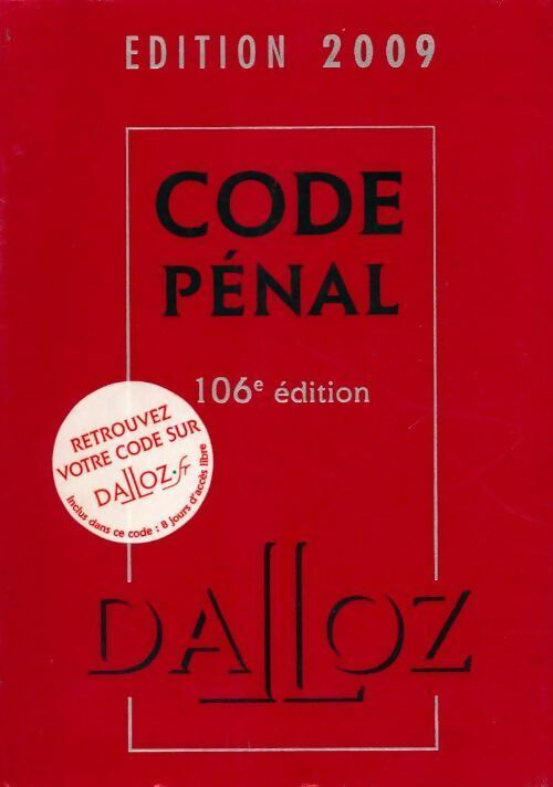 Code pénal 2009 - Collectif - Livre