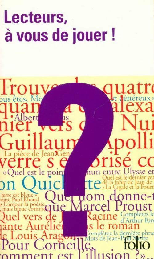 Lecteurs, à vous de jouer ! - Collectif - Livre