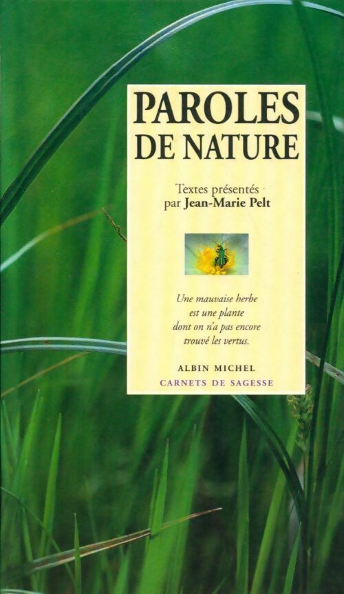 Paroles de nature - Claude Nuridsany - Livre