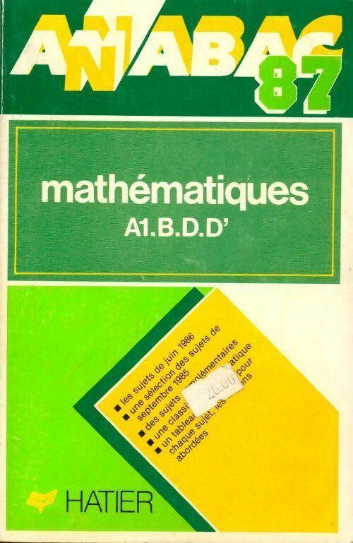 Mathématiques Terminales A1, B, D, D' - Collectif - Livre