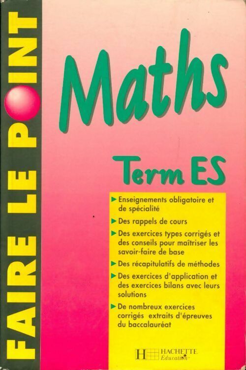 Mathématiques Terminale ES - Lydia Misset - Livre