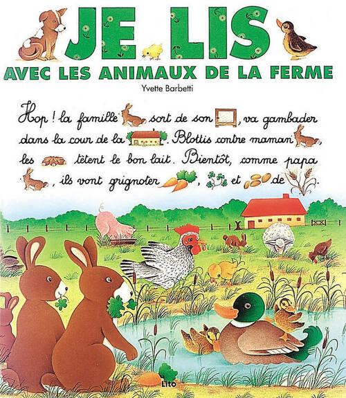 Je lis avec les animaux de la ferme - Yvette Barbetti - Livre